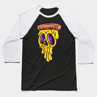 Pizza skull Baseball T-Shirt